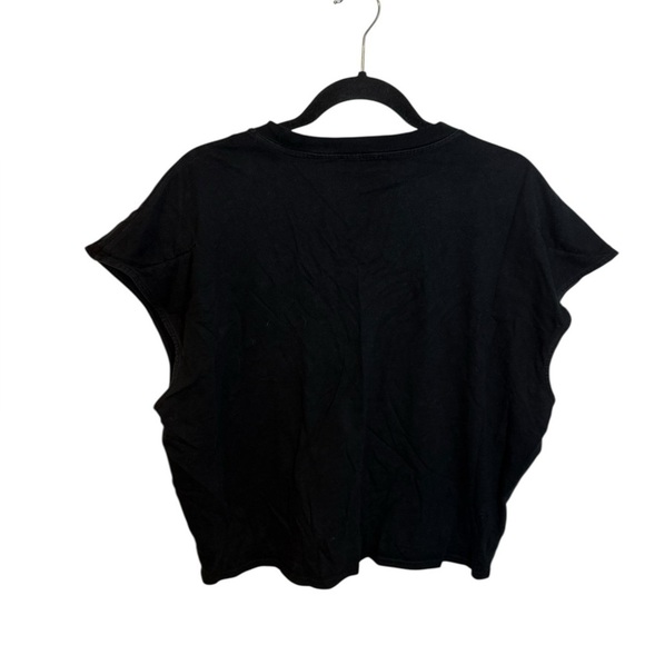 Babaton Black Cotton Cap Sleeve Tee - Picture 2 of 6